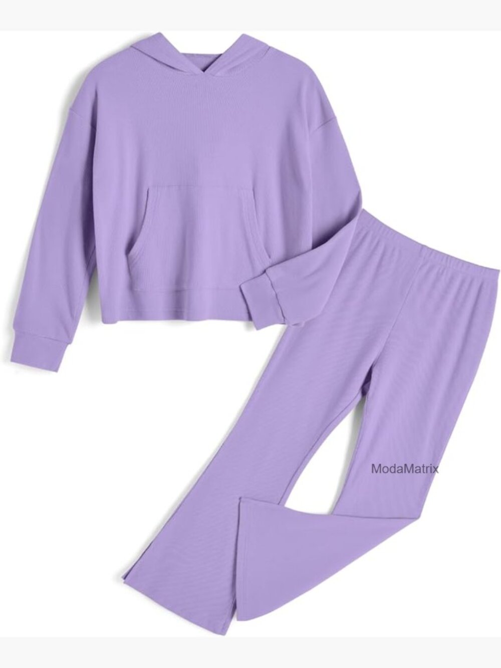 Girls 2 Piece Hoodie and Flared Pants Set 9-10 Years